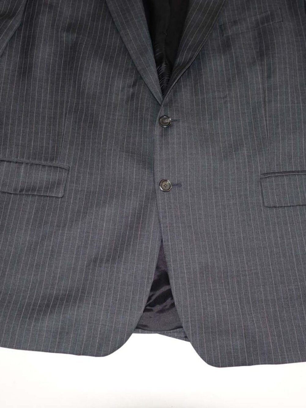 Lauren Ralph Lauren Men's 2 Button Suit Size 52 Regular 48 x 30 Charcoal Gray R - Picture 7 of 13
